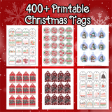 Christmas tags printable pdf, round Christmas tags