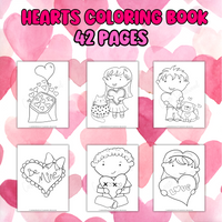 printable Valentine's Day coloring pages heart coloring book for kids