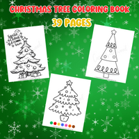 Christmas tree color by number Christmas tree coloring book for kids printable