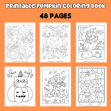 pumpkin coloring pages printable fall pictures to color jack o lantern coloring book Halloween color by number