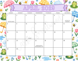 printable April 2029 calendar with holidays pdf, cute 2029 yearly calendar printable, year calendar 2029, Monthly calendar 2029 printable pdf, aesthetic 2029 wall calendar downloadable pdf