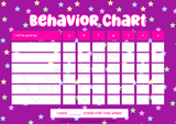 blank behavior chart for kids printable pdf, blank behavior tracking sheet for girls, weekly behavior chart for girls