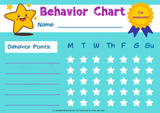 blank kids weekly behavior chart printable pdf, individual student behavior chart printable