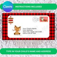Editable Santa envelope personalized North Pole envelope for child Official Santa Letter envelope