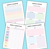 printable class planner pdf, teacher planner printable pdf, teaching planner template, weekly lesson plan printable pdf, monthly teacher planner printable, weekly teacher planner printable