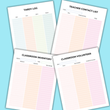 classroom planner printable pdf, teacher planner template printable pdf, class planning sheets printable