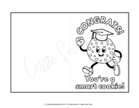 printable graduation card to color