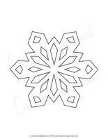 Black snowflake pattern on a white background