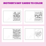 cute Mother's Day cards to color printable pdf, Best mom coloring page, Happy Mother's Day coloring pages