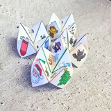 cute paper fortune tellers printable pdf, cootie catcher templates for kids, paper finger puppet craft for kids