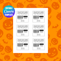 Editable Halloween Meat Stickers Template