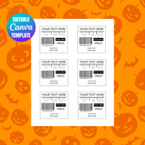 Editable Halloween Meat Stickers Template