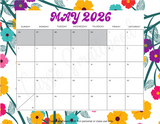 May 2026 calendar to print, cute printable 2026 monthly calendar