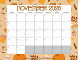 November 2026 calendar to print, cute printable 2026 monthly calendar