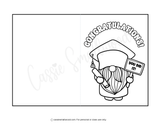 graduation card coloring sheet printable