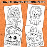 printable Halloween coloring pages for kids pdf, printable activity sheets for kids, printable activity bundle for kids, printable cute Halloween coloring sheets
