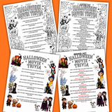 printable Halloween movie trivia for kids pdf, Halloween trivia questions and answers for kids, elementary Halloween activity pages, Halloween games for kids printable, Halloween worksheets for kids