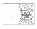 graduation greeting card coloring page