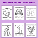 Happy Mother's Day coloring pages printable pdf, Thanks for helping me grow Mother's Day coloring sheet, Nana Mother's Day coloring page