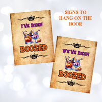 I've been boozed sign, we've been boozed sign printable