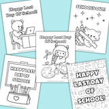 printable last day of school coloring sheets for kids, end of school year coloring pages