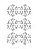 easy small snowflake outlines printable