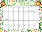printable March 2029 calendar with holidays pdf, cute 2029 monthly calendar for kids, calendar 2029 with holidays, 2029 printable calendar with holidays