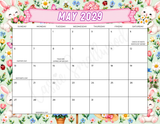 cute May 2029 calendar with holidays printable pdf, colorful 2029 monthly calendar printable pdf, whole year 2029 calendar school