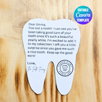 PERSONALIZED TOOTH FAIRY LETTER TEMPLATE PRINTABLE