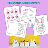 printable Easter crafts for kids PDF, printable paper Easter basket templates, you've been egged printable pdf, printable Easter cards to color, printable Easter tags, printable Easter Bunny letter