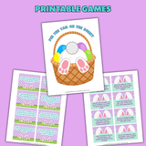 printable Easter games for kids pdf, Easter Pin The Tail On The Bunny Game, Easter scavenger hunt clues, Easter egg hunt clues