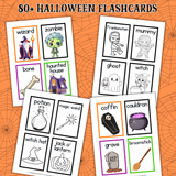 printable Halloween flashcards pdf, Halloween activities for kids, Halloween activity sheets