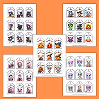 cute Printable Halloween gift tags pdf, halloween goodie bag tags printable