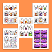Cute Printable Halloween Tags pdf, blank Halloween labels template