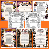 Printable Halloween trivia pdf, Halloween quiz questions and answers, Halloween classroom activities, Halloween party games, Halloween game night games, Halloween trivia night questions