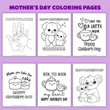 printable Mother's Day coloring book for kids pdf, I love you mom coloring pages, Happy Mother's Day coloring pages, cute Mother's Day coloring sheets, easy Mother's Day coloring pages preschool
