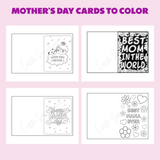 Printable Mother's Day coloring cards for kids pdf, Best mom in the world coloring page, Love you mom coloring page, best nana ever coloring card