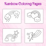 Printable Rainbow coloring pages for preschool