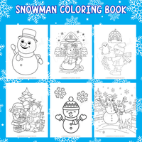 Cute Printable snowman coloring pages for kids