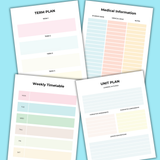 printable teaching planner pdf, term planner printable, weekly teacher planner printable pdf, unit planner for teachers printable pdf, classroom planner