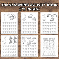 Thanksgiving activity and coloring book printable pdf