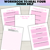 printable weight loss workbook, printable weight loss planner, printable weight loss journal, self improvement journal, health journal, guided journal