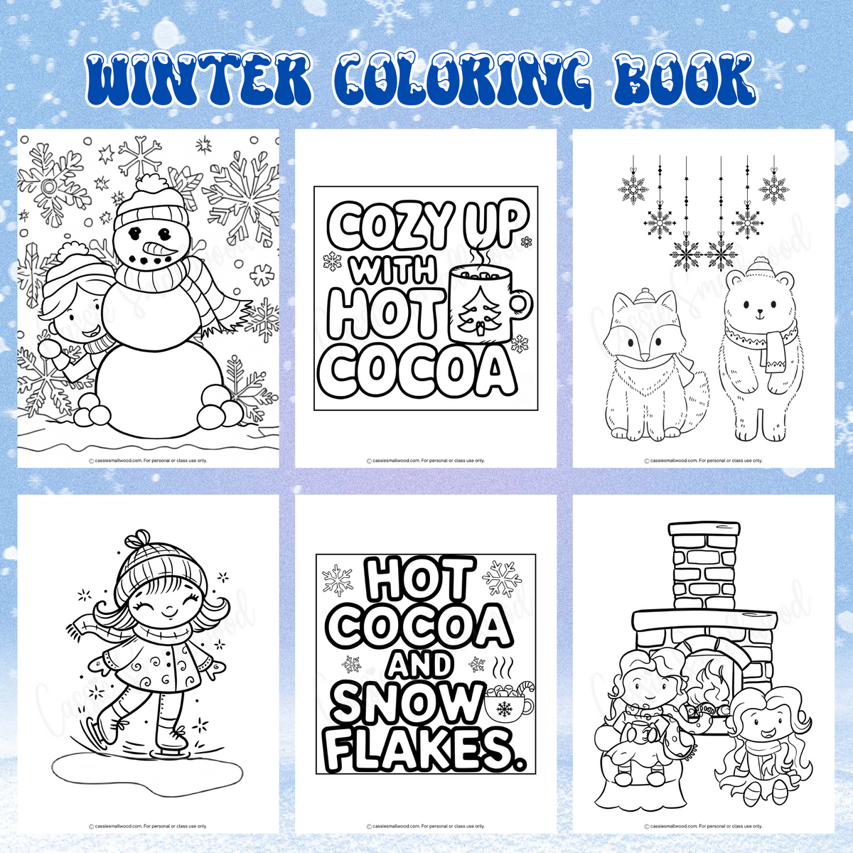 Printable Winter Coloring Book (30 Winter Coloring Pages) – Cassie ...