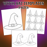 printable witch hat templates pdf, small witch hat templates, medium witch hat templates, large witch hat templates, witch hat outlines, witch hat stencils, witch hat patterns paper, halloween craft templates