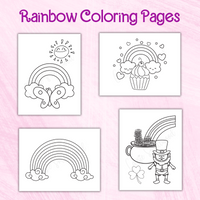 printable rainbow coloring book