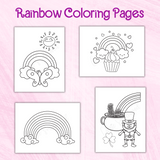 printable rainbow coloring book