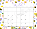 cute May 2027 calendar with holidays printable pdf, 2026-2027 school year wall calendar monthly printable pdf