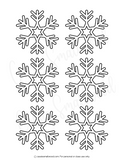 little snowflake templates with stars in the middle