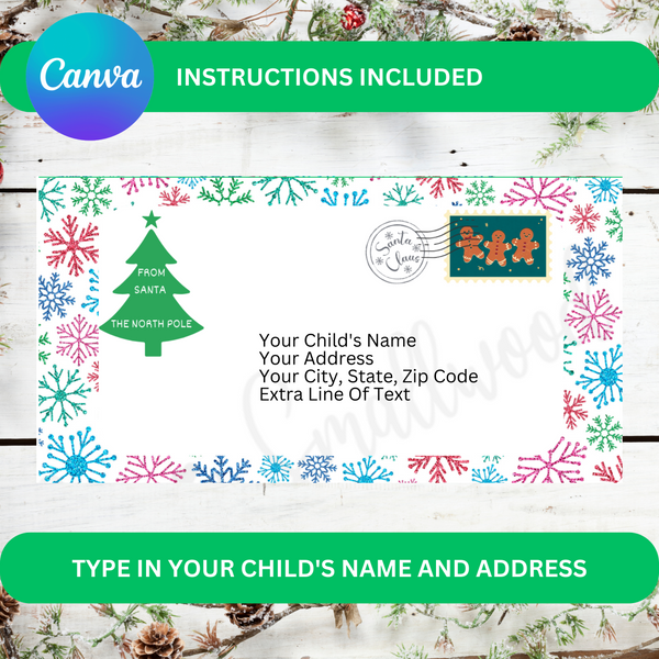 Editable North Pole Envelope Template Cassie Smallwood