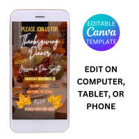 Thanksgiving animated digital invitation